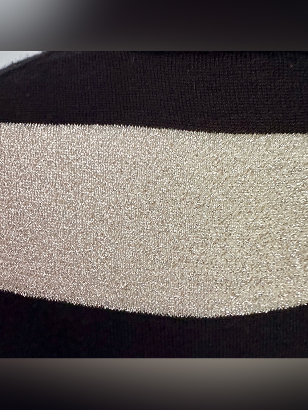 Ann Taylor Merino Wool Cardigan | Size M | Metallic Gold and Black Wool | Beauty - Picture 6 of 11